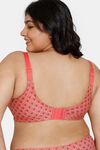 Zivame True Curv Zellij Dreams Lightly Lined Non Wired 3/4th Coverage Super Support Bra - Spiced Coral — thumbnail 2